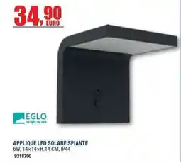 Bricofer Applique Led Solare Spiante Eglo offerta
