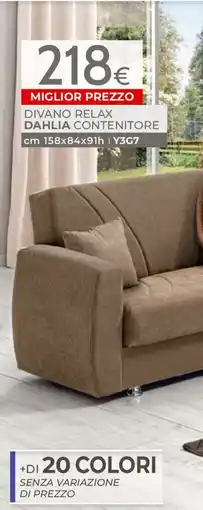 Mondo Convenienza Divano relax Dahlia contenitore offerta