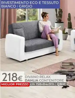 Mondo Convenienza Divano relax Dahlia contenitore offerta