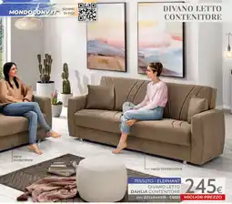 Mondo Convenienza Divano letto Dahlia contenitore offerta