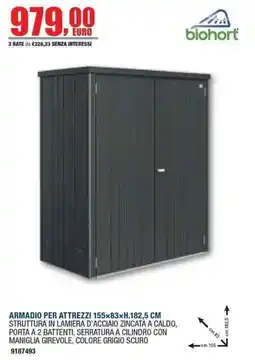 Bricofer Armadino per attrezzi biohort offerta