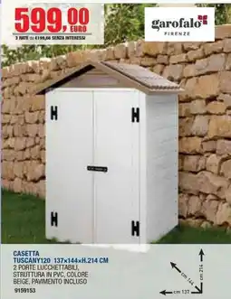 Bricofer Casetta Tuscany120 garofalo offerta