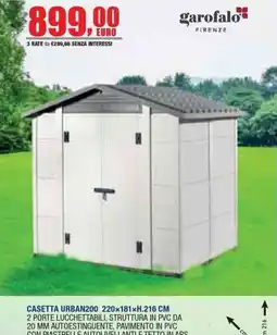 Bricofer Casetta Urban200 Garofalo offerta