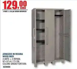 Bricofer Armadio in resina Wood Midi offerta