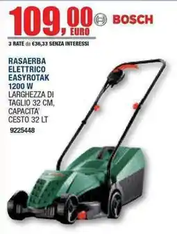 Bricofer Rasaerba elettrico Bosch Easyrotak offerta