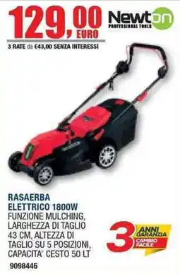 Bricofer Rasaerba elettrico Newton offerta