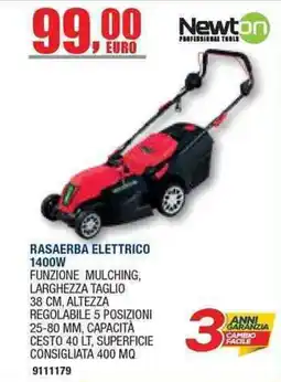Bricofer Rasaerba elettrico Newton offerta