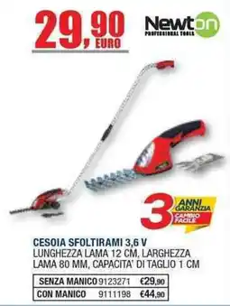 Bricofer Cesoia sfoltirami 3,6 V Newton offerta