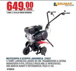 Bricofer Motozappa a scoppio Jardimeca 210cc offerta