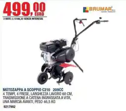 Bricofer Motozappa a scoppio C210 209CC offerta