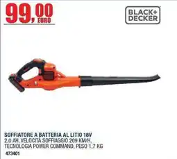 Bricofer Soffiatore a batteria al litio Black+Decker offerta