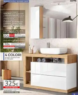 Mondo Convenienza Componibile bagno Amburgo + LED offerta