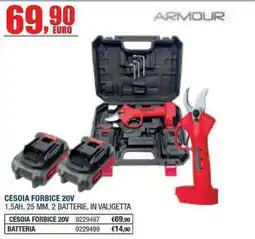Bricofer Cesoia forbice 20V Armour offerta