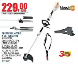 Bricofer Decespugliatore a batteria 40V Newton offerta