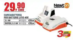 Bricofer Caricabatteria Newton per batterie litio 40V offerta