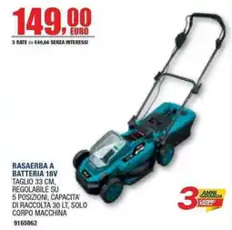 Bricofer Rasaerba a batteria 18V offerta