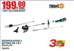 Bricofer Decespugliatore a batteria 36V 4 in 1 brushless Newton offerta