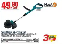Bricofer Tagliabordi a batteria 18V Newton offerta