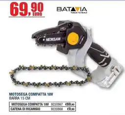 Bricofer Motosega compatta 18V Nexsaw offerta