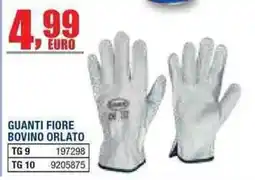 Bricofer Guanti Fiore Bovino Orlato offerta