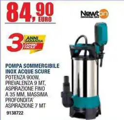 Bricofer Pompa sommergibile inox acque scure Newton offerta