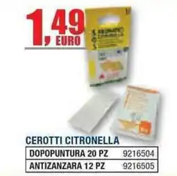 Bricofer Cerotti citronella offerta