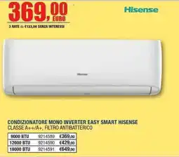 Bricofer Condizionatore mono inverter easy smart Hisense offerta