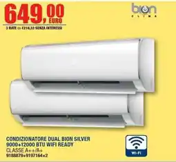 Bricofer Condizionatore dual bion silver offerta