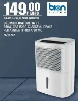Bricofer Deumidificatore 16 lt Bion Clima offerta