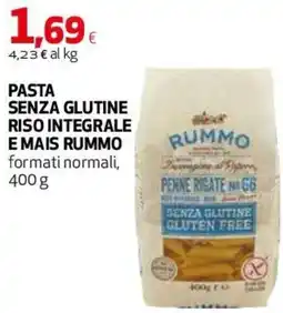 Ipercoop Pasta senza glutine riso integrale e mais rummo offerta