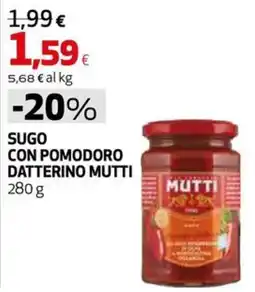 Extracoop Sugo con pomodoro datterino Mutti offerta