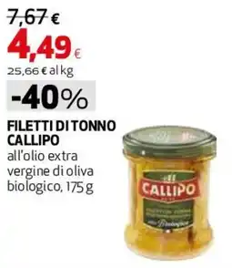 Ipercoop Filetti di tonno Callipo offerta