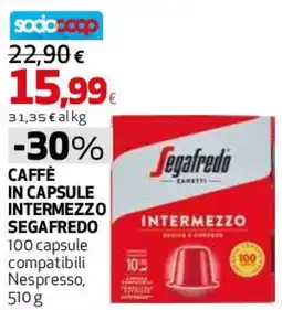 Ipercoop Caffè in capsule intermezzo Segafredo offerta