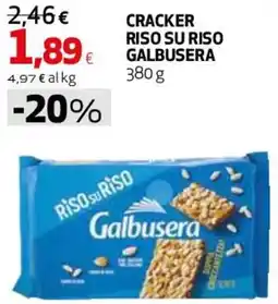 Ipercoop Cracker Riso su Riso Galbusera offerta