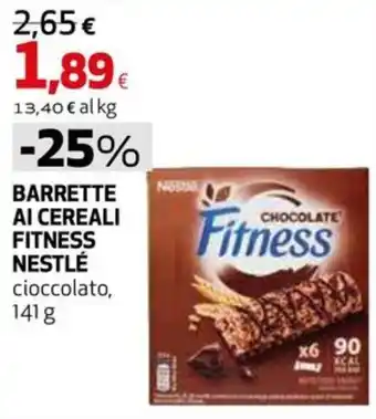 Barrette ai cereali fitness Nestlé cioccolato