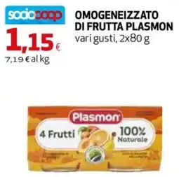Extracoop Omogeneizzato di frutta Plasmon offerta