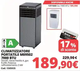 Brico Io Climatizzatore portatile M09502 offerta