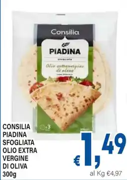 DEM Consilia piadina sfogliata olio extra vergine di oliva offerta