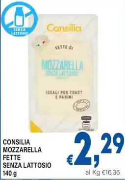 DEM Consilia mozzarella fette senza lattosio offerta