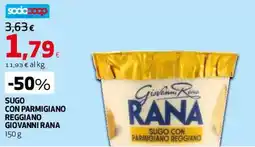 Ipercoop Sugo con Parmigiano Reggiano Giovanni Rana offerta