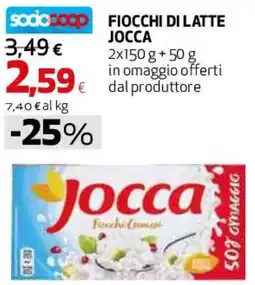 Ipercoop Ficchi di latte Jocca offerta