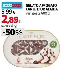 Ipercoop Gelato affogato carte d'or algida offerta