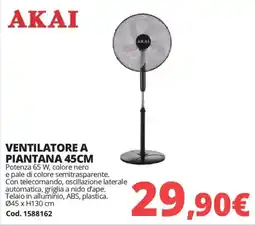 Brico Io Akai ventilatore a piantana 45cm offerta