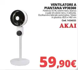 Brico Io Ventilatore a piantana Akai offerta