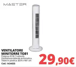Brico Io Master ventilatore minitorre to81 offerta