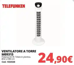 Brico Io Telefunken ventilatore a torre offerta