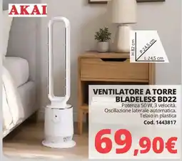 Brico Io Akai ventilatore a torre bladeless bd22 offerta