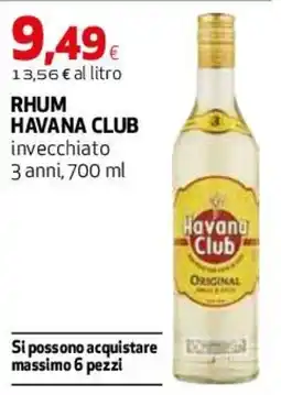 Ipercoop Rhum Havana Club invecchiato 3 anni offerta