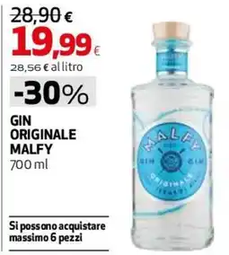 Ipercoop Gin originale Malfy offerta