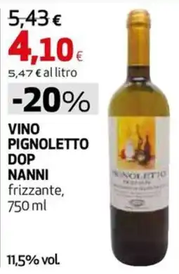 Extracoop Vino Pignoletto DOP Nanni offerta
